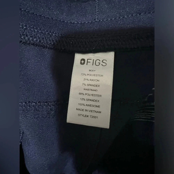 FIGS Scrubs Pants Bottoms Technical Collection Blue Womens Sz XXL Inseam 32” EUC - Picture 5 of 5